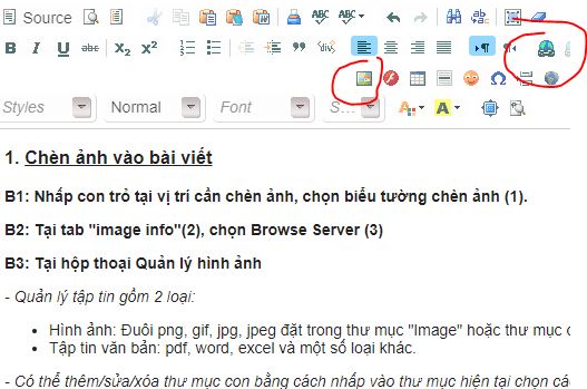 Hướng dẫn chèn ảnh và tập tin trên website